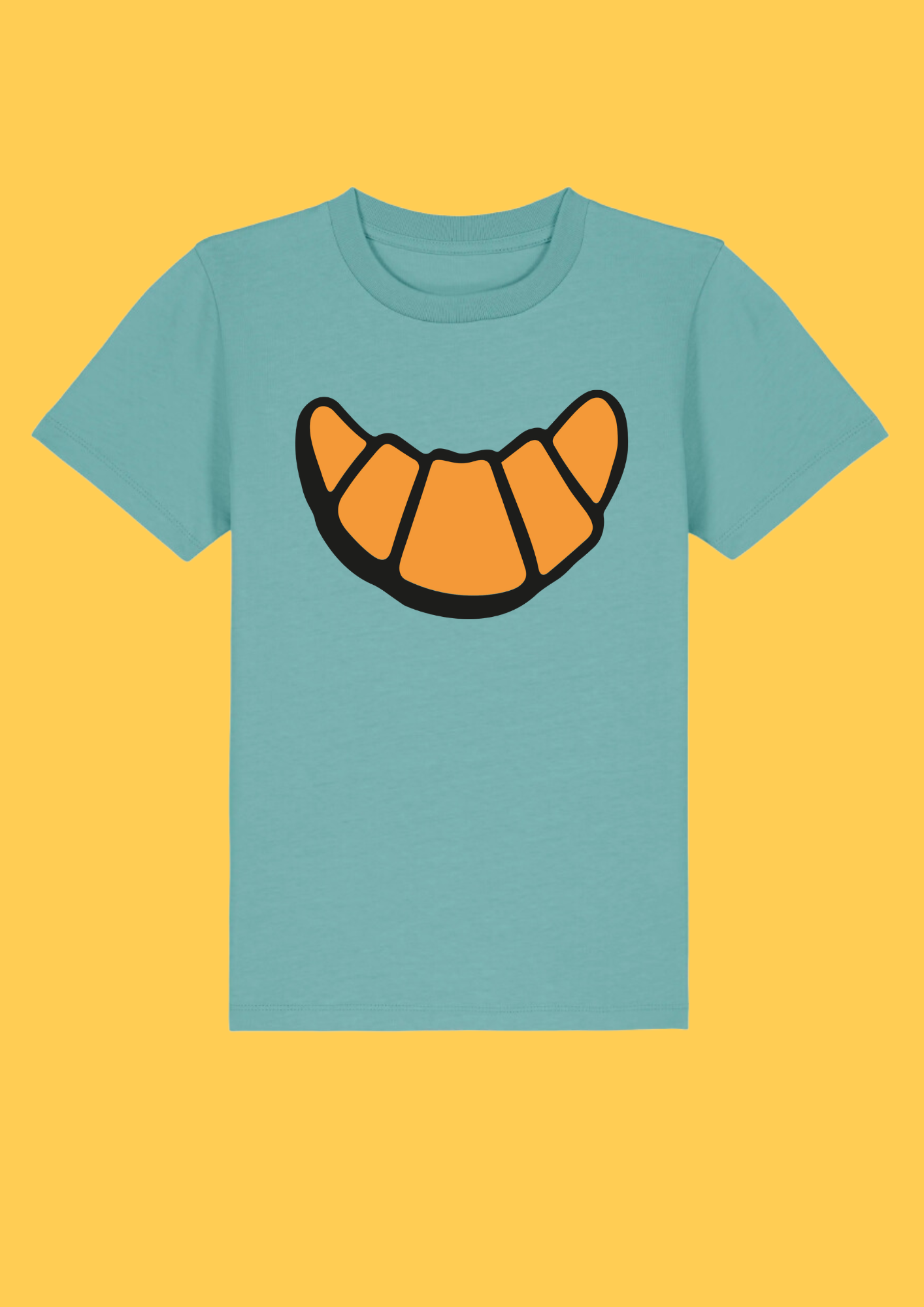 T-shirt kind croissant (aqua)